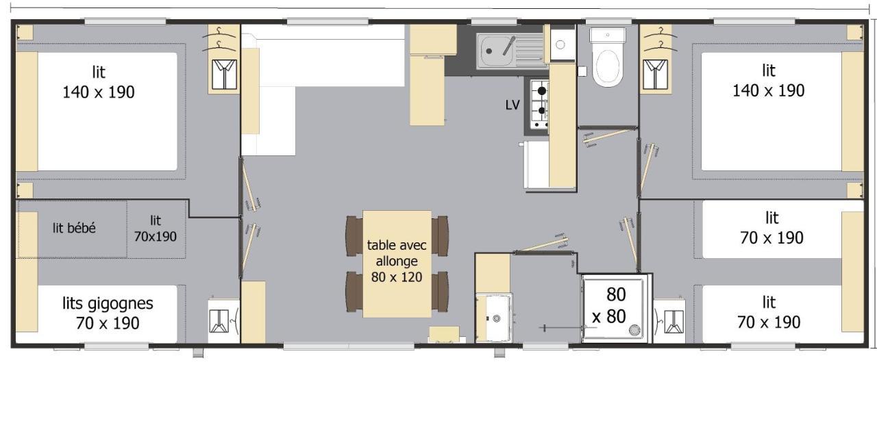 Vensac Mobil Home Xxl 4 Chambres - Camping Du Vieux Moulin מראה חיצוני תמונה